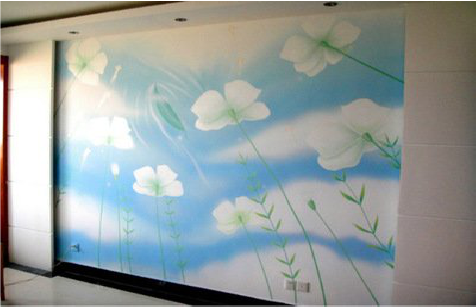  天柱画墙绘怎么画好白云的蓬松感？