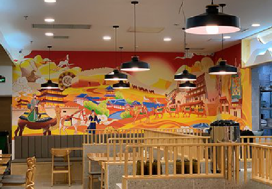  天柱商业空间彩绘介绍。